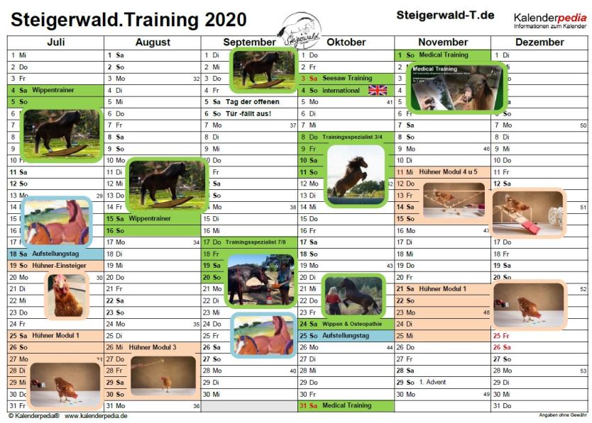 (Deutsch) Termine 2020 auf Hof Steigerwald[en:]dates 2020 at Hof Steigerwald